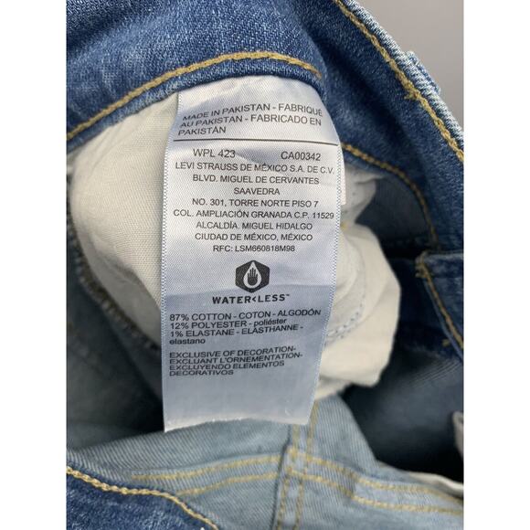 Levi's Signature Heritage Jeans Womens 18 High Rise Straight Distressed Denim - Picture 4 of 9